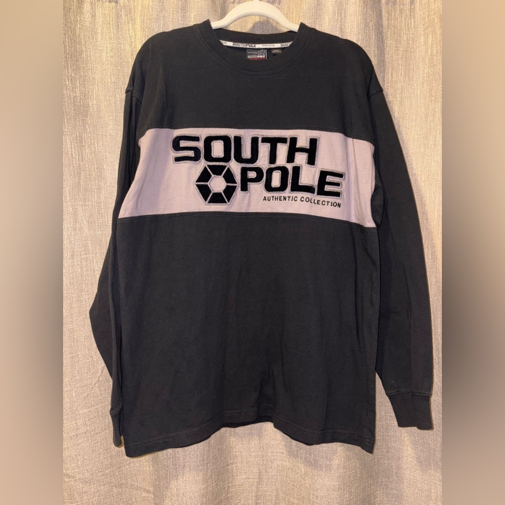 South Pole | Black and Gray Long Sleeve Shirt | Size L